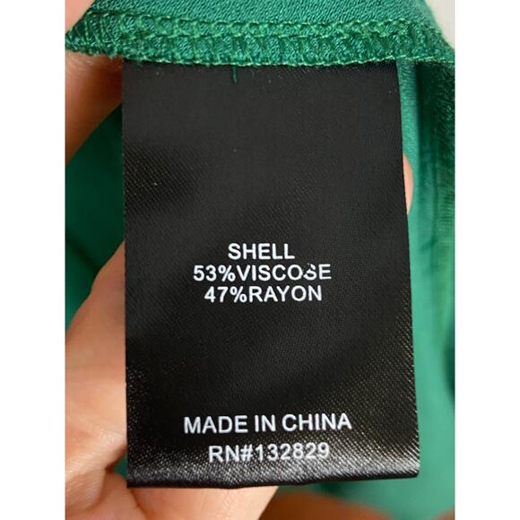 Michael Costello x REVOLVE Heather Gown One Shoulder Asymmetrical Hem Green XS - Picture 10 of 10